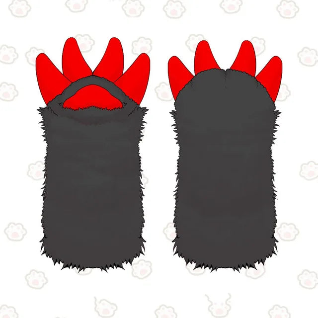 Furry Animal Paw Gloves - Perfect for Cosplay, Comic-Con, and More! RoboRender