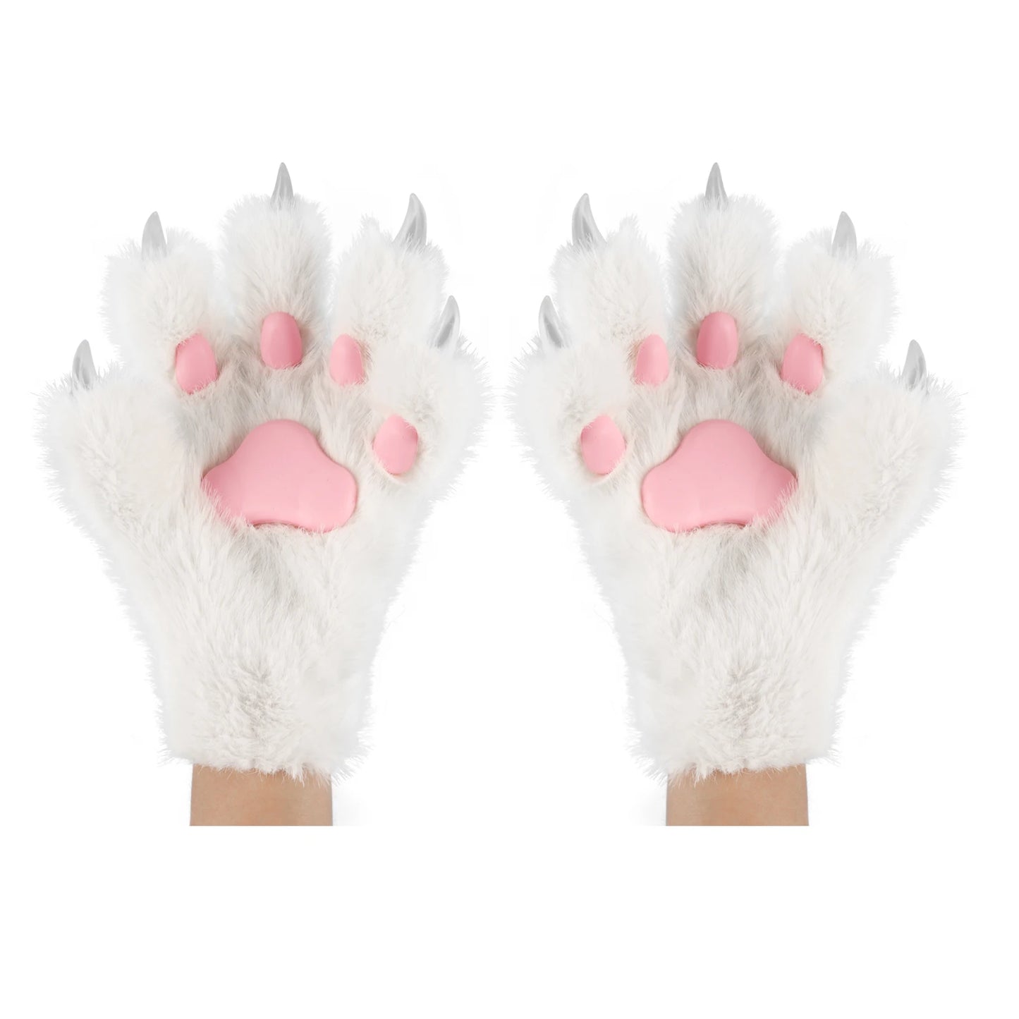 Furry Ears Gloves, Plush Long Tail, and Fluffy Paws Set - Transform into Your Fursona Alter Ego RoboRender