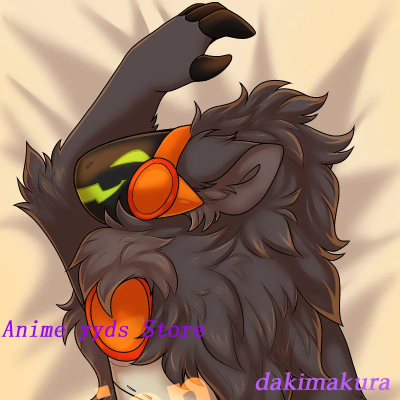 Protogen Dakimakura Pillow Cover - Double-Sided Print, Full Size RoboRender