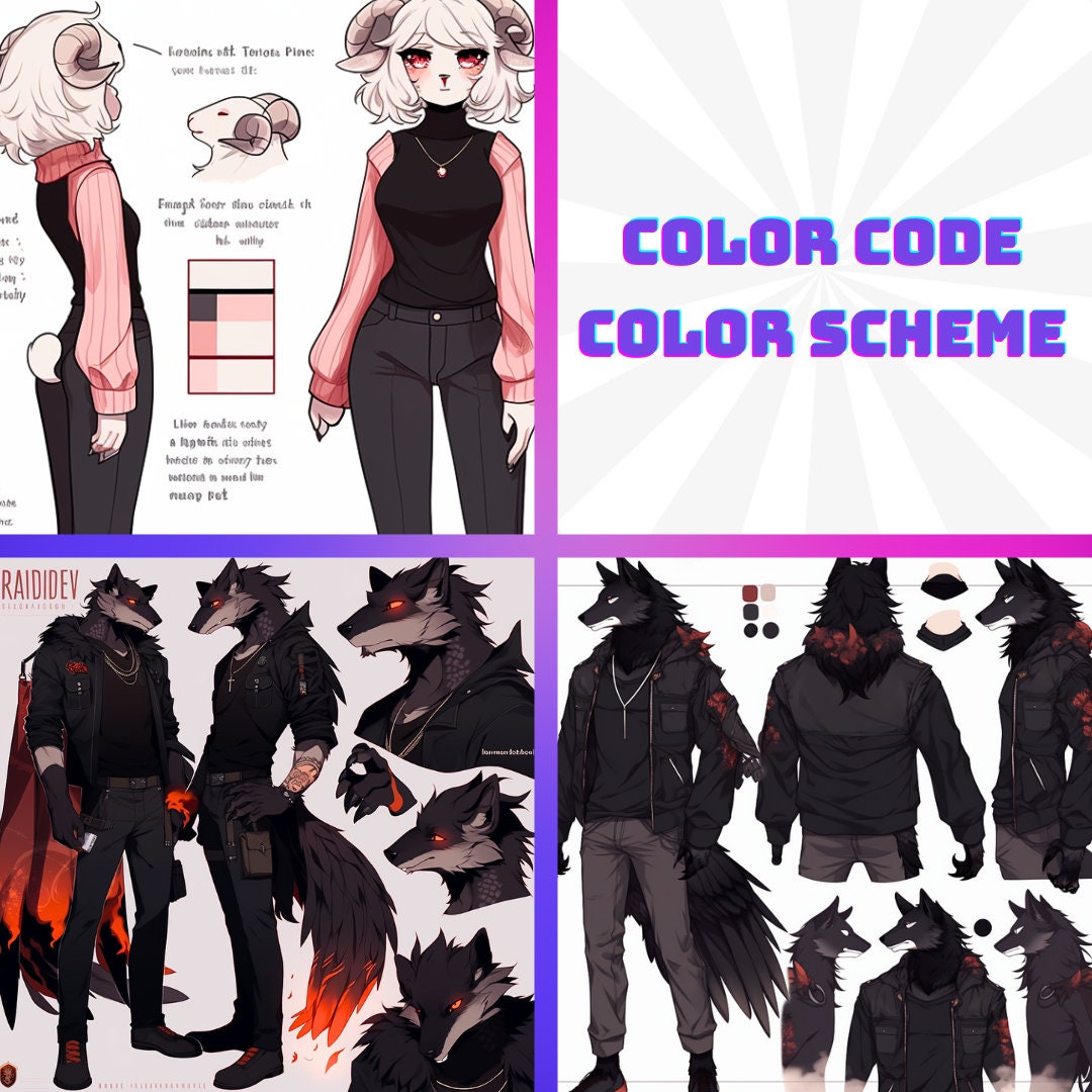 Standard Furry Character Reference Sheets: Fursona Reference Sheet Commissions, Anthro Reference Sheet Furry Commissions - Read Description My Store