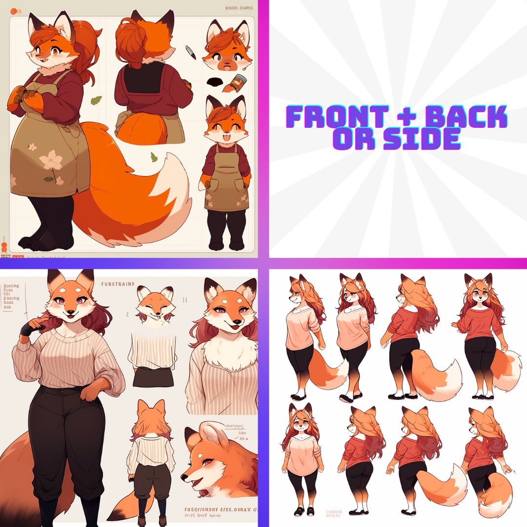 The Best Furry Character Reference Sheets: Fursona Reference Sheet Commissions, Anthro Reference Sheet Furry Commissions My Store