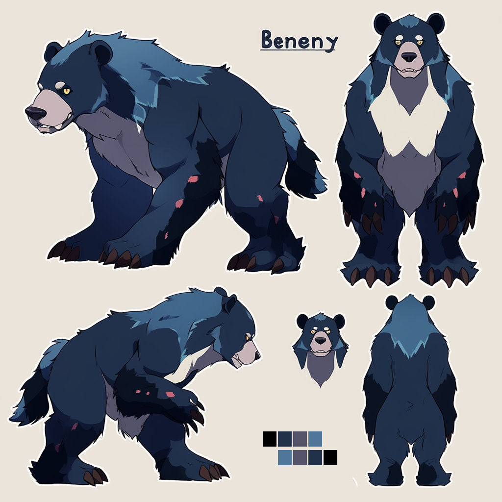 Custom Original Character Design Furry Feral Adopt Feral Commission Character Reference Sheet Feral Ref Sheet Commissions Open All Species My Store