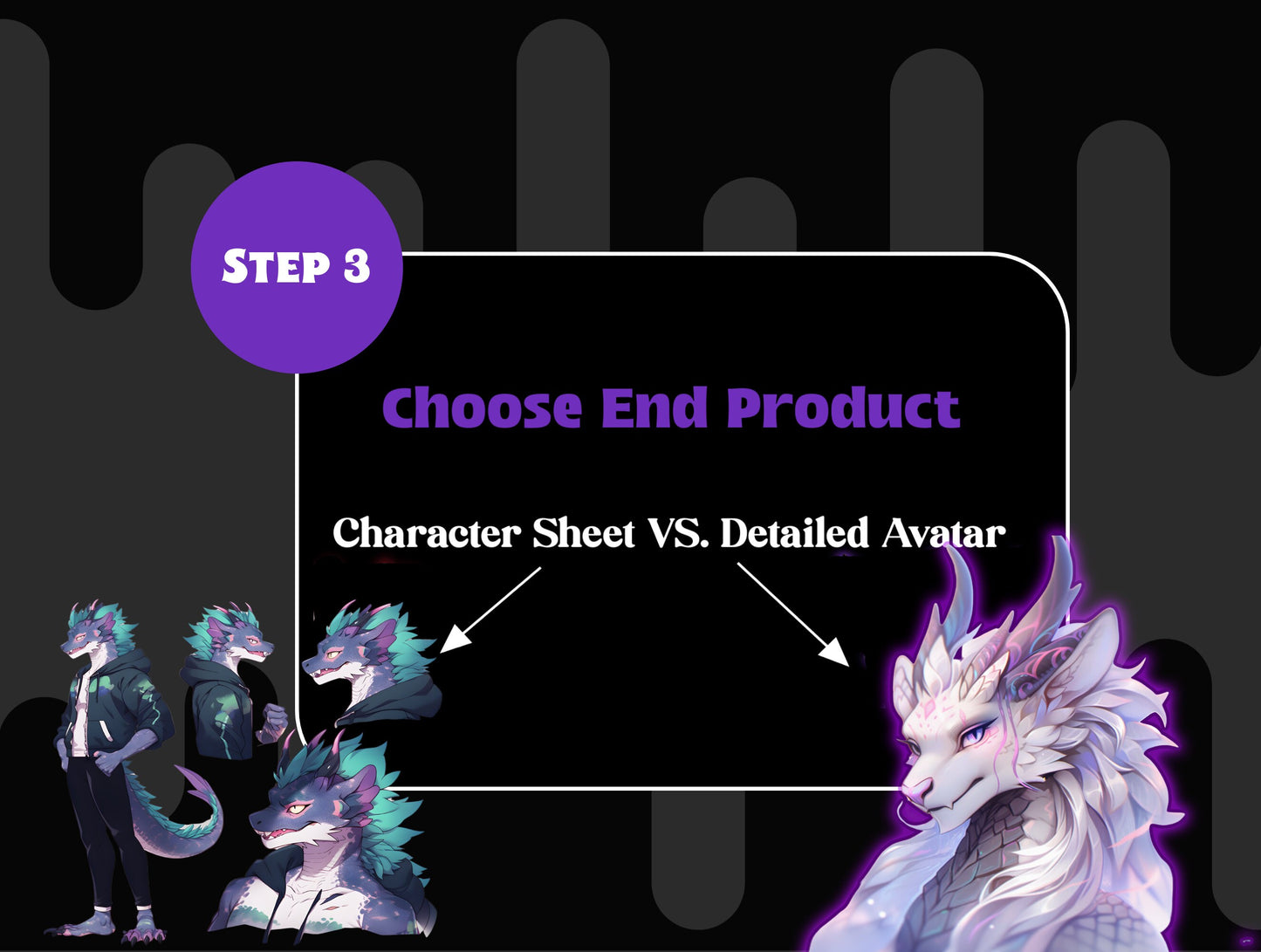 Fursona Adopt Build a Scalie: Dragon Lizard Character Ref Sheet Commission, Scalie Art Detailed Avatar, Customized and Personalized Feral My Store