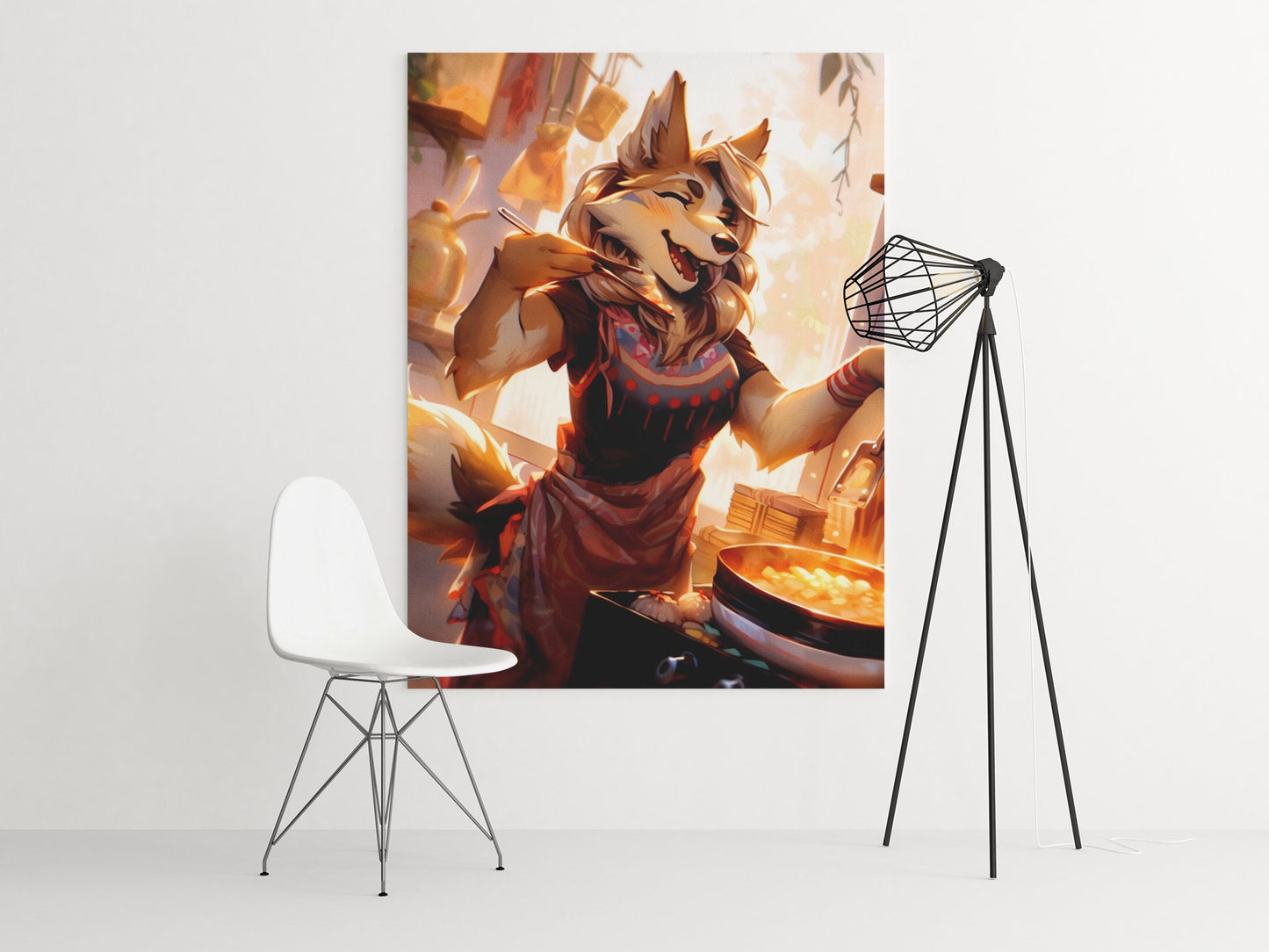 Furry Art Print: Fursona Kitchen Digital Print Furry Art Piece Anthro Home Decor Furry Wall Art Decor for Kitchen Cooks Homewarming Gift My Store