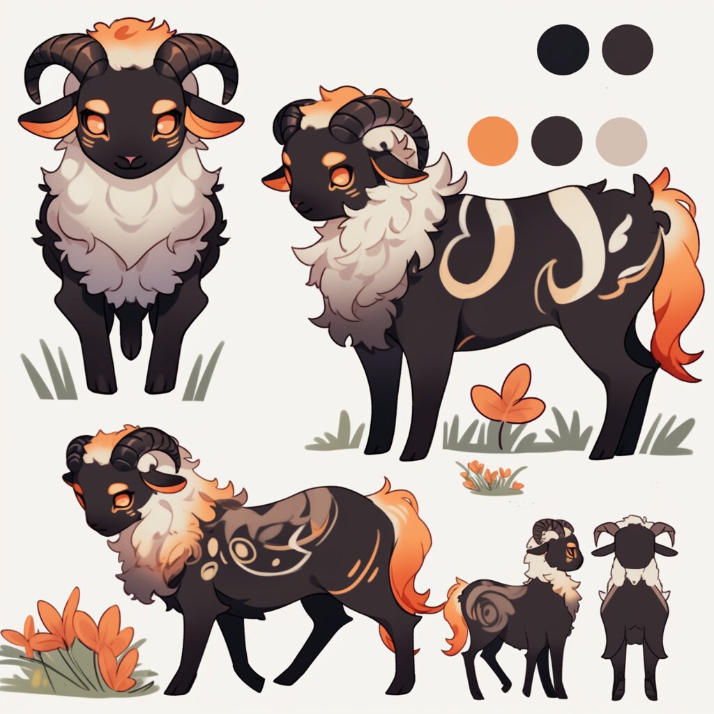 Custom Original Character Design Furry Feral Adopt Feral Commission Character Reference Sheet Feral Ref Sheet Commissions Open All Species My Store