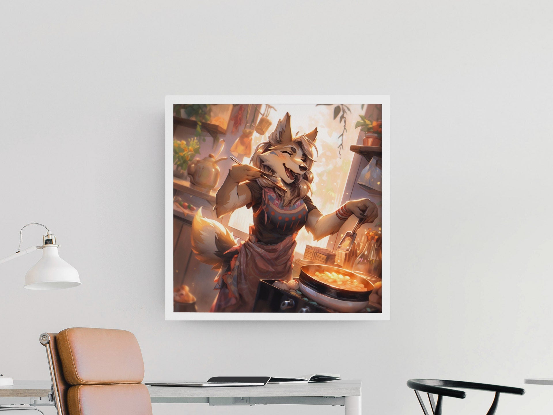 Furry Art Print: Fursona Kitchen Digital Print Furry Art Piece Anthro Home Decor Furry Wall Art Decor for Kitchen Cooks Homewarming Gift My Store