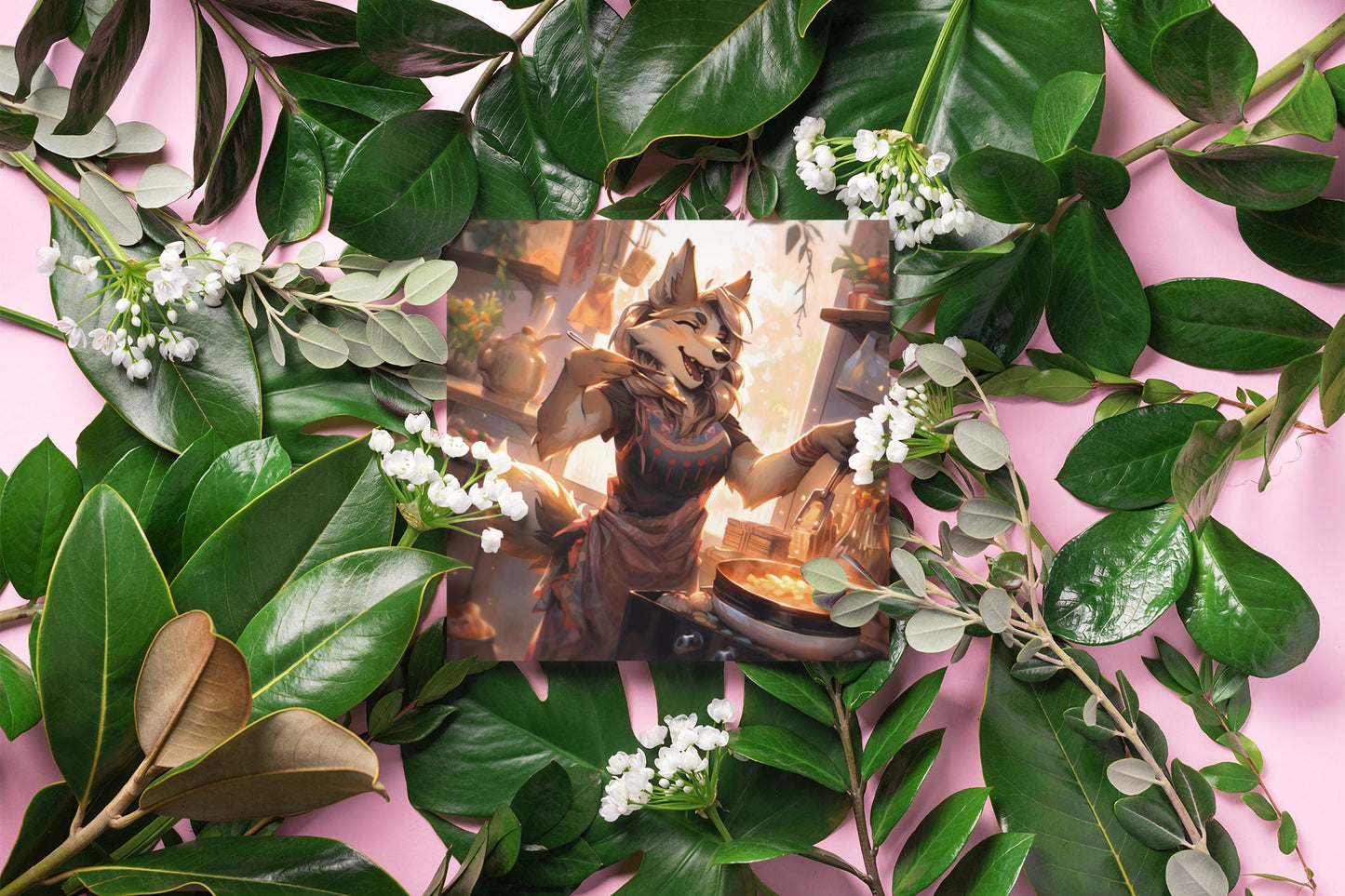 Furry Art Print: Fursona Kitchen Digital Print Furry Art Piece Anthro Home Decor Furry Wall Art Decor for Kitchen Cooks Homewarming Gift My Store