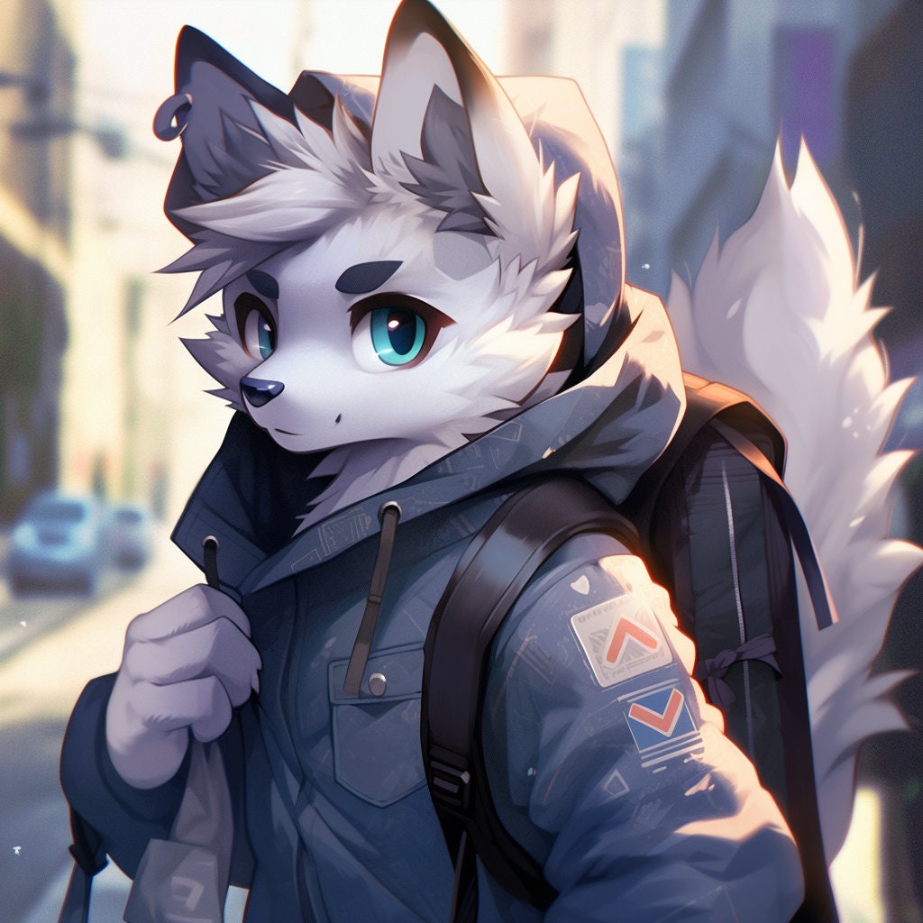 Back to School Commissions: Custom Fursona Original Character, Custom Furry Art, Furry Art Commission, Fursona Commission Feral Anthro HD My Store