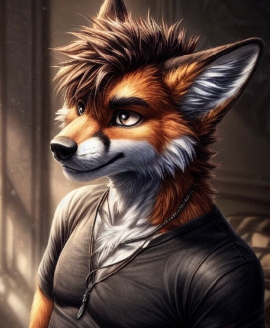 High Quality Fursona Headshot Commission Realistic or Cartoon Furry Avatar My Store