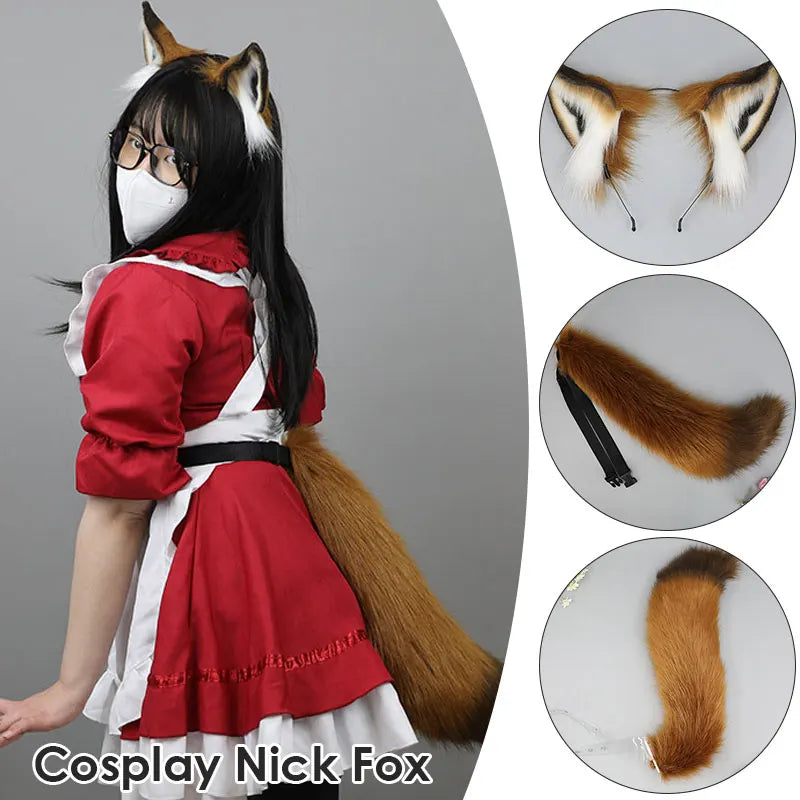 Fox Tail and Ears Set - Perfect for Halloween, Cosplay, and More! RoboRender