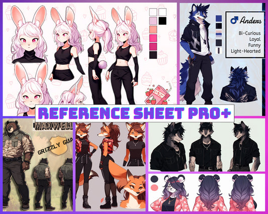 The Best Furry Character Reference Sheets: Fursona Reference Sheet Commissions, Anthro Reference Sheet Furry Commissions My Store