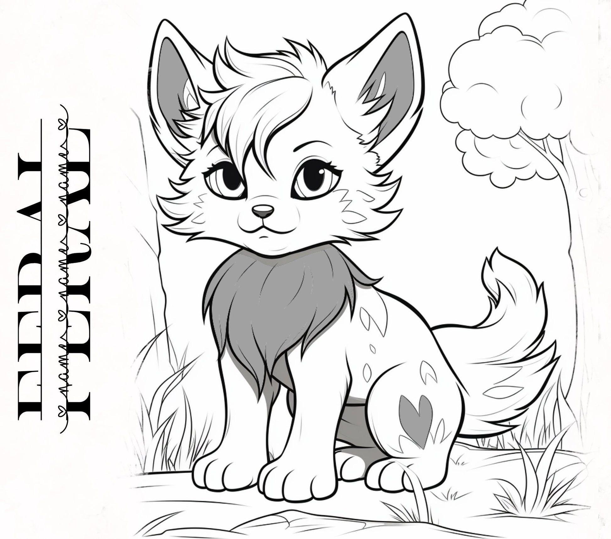 Tiny Feral Base Cute Furry Feline Template: Feline Fursona Furry Base Adopt White Color Coded Transparent PNG Template Coloring Book My Store