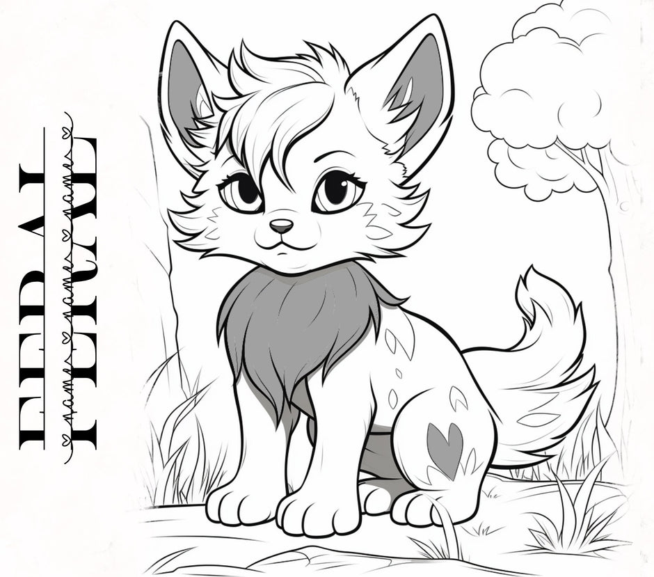 Furry Bases, Basefills and Fursona Coloring Pages – RoboRender