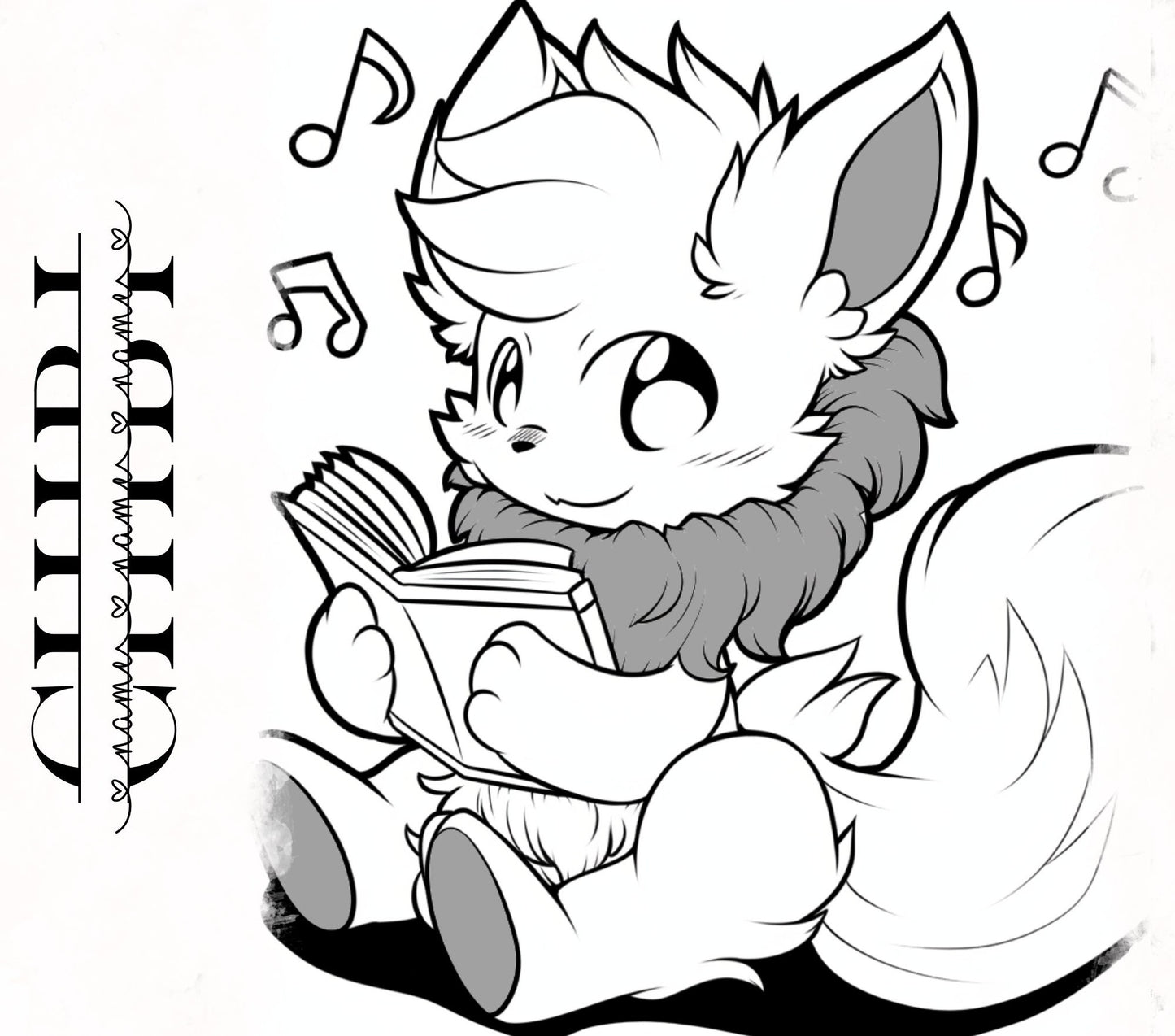 Chibi Furry Base Cute Furry Chibi Fursona Template Fursona Furry Base Adopt White Color Coded PNG Transparent Template Coloring Book My Store