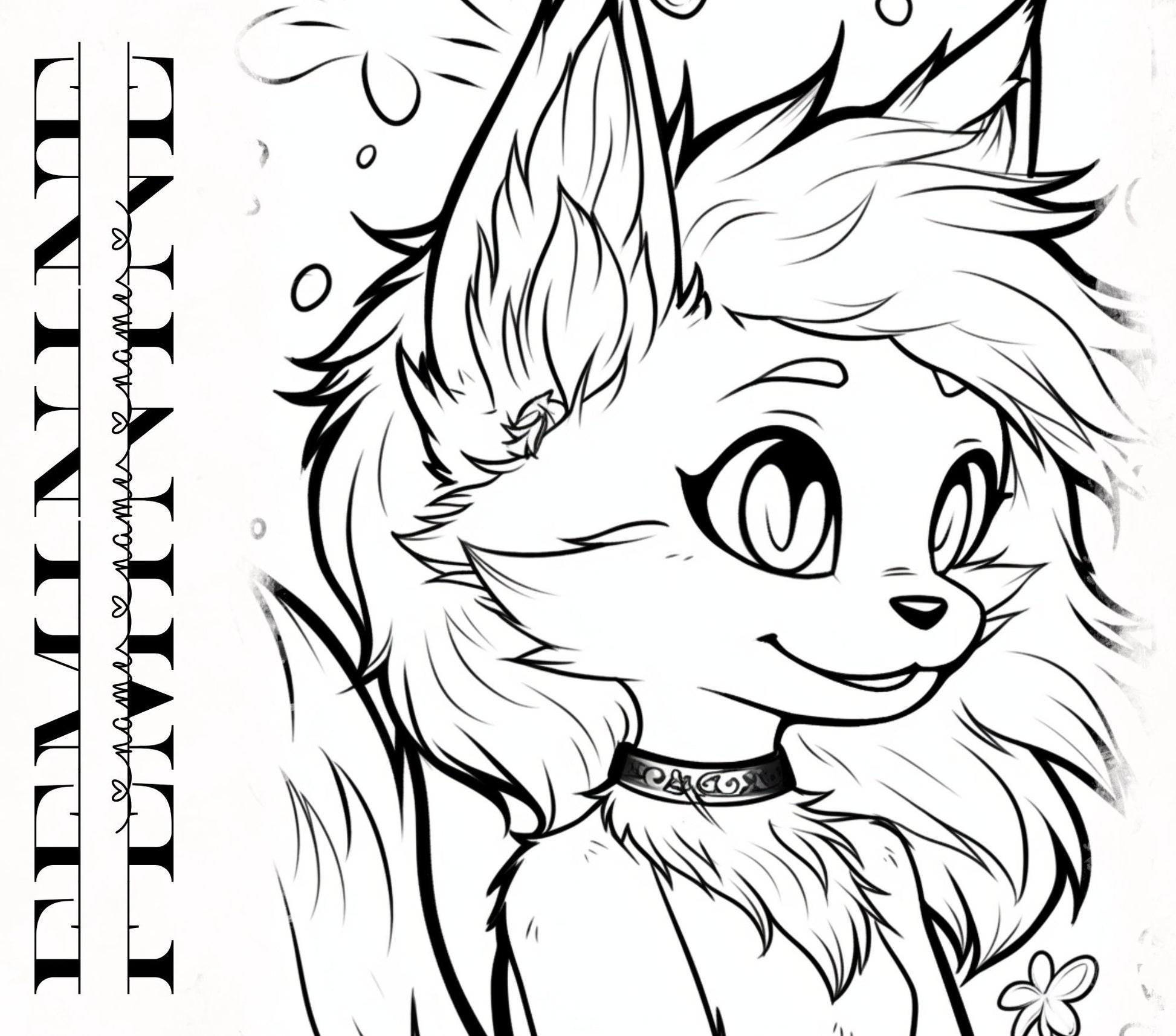 Feminine Cute Furry Base Cute Furry Girly Fursona Template Fursona Furry Base Adopt White Color Coded PNG Transparent Template Coloring Book My Store