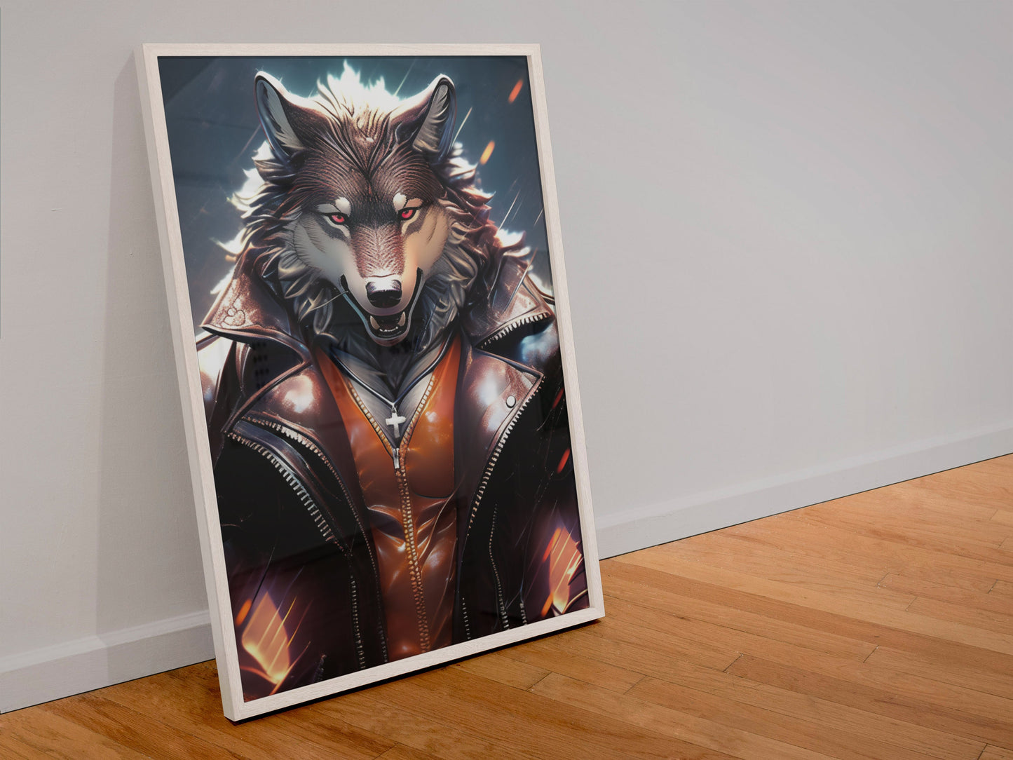 Furry Art Print: Fursona Biker Wolf Print Furry Art Piece Anthro Home Decor Furry Wall Art Decor Wolf Fursona Mancave Homewarming Gift My Store