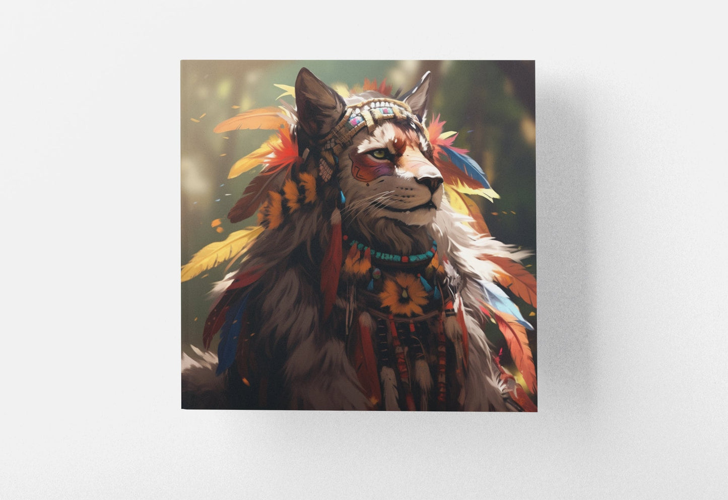 Boho Furry Art Print: Boho Fursona Native Puma Print Furry Art Piece Anthro Home Decor Furry Wall Art Decor Boho Tribal Homewarming Gift My Store