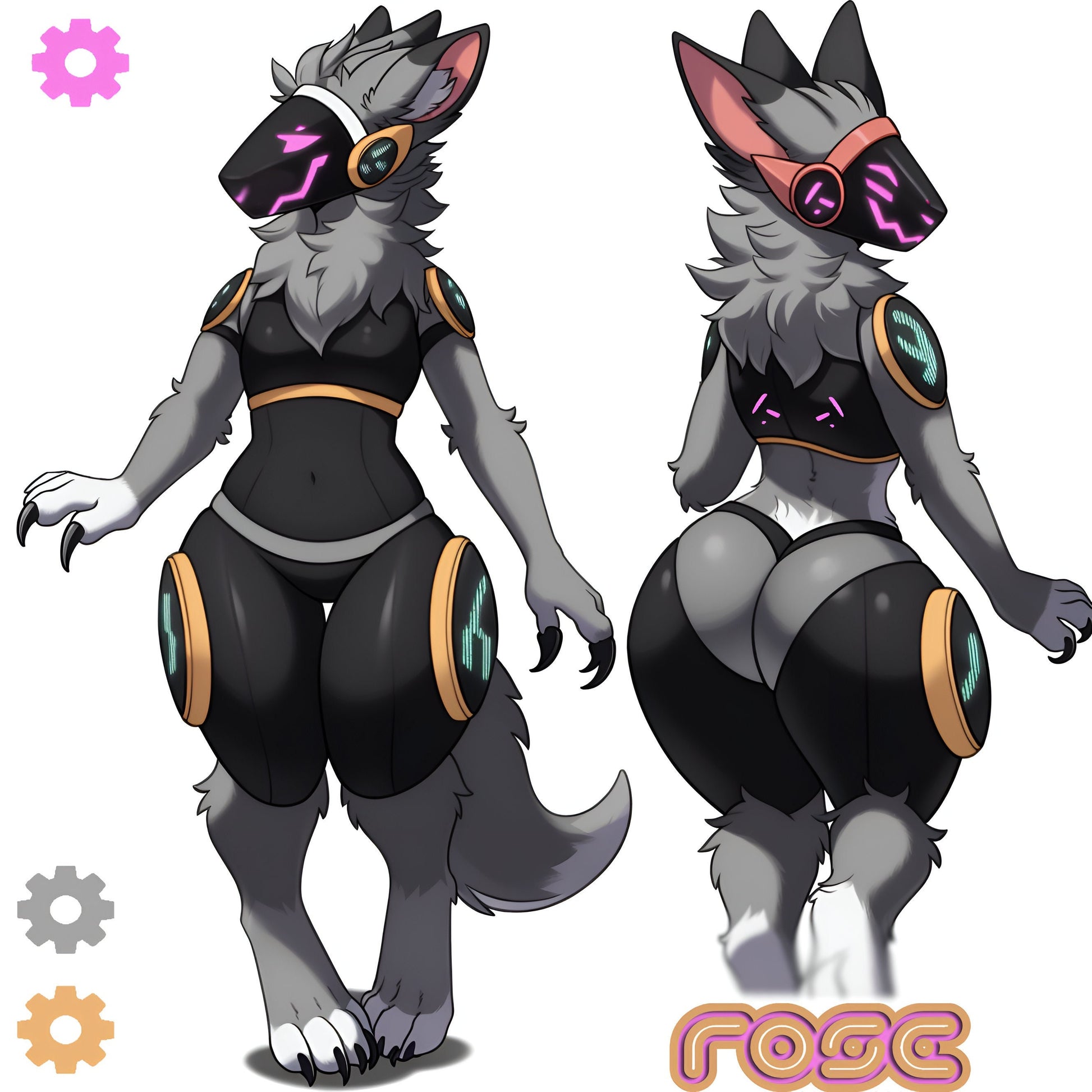 EXCLUSIVE Protogen Adopt: Daily UNIQUE Adoptable Fursona - 25th, August - Protogen Rose Only 1 will EVER be sold. 100% Original Single Adopt My Store