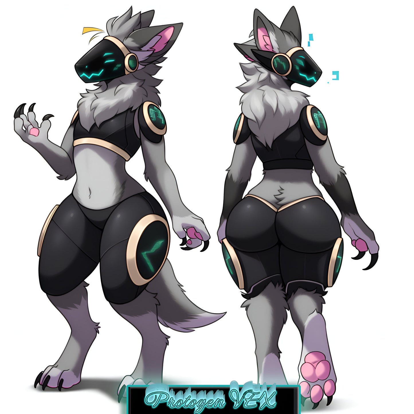 EXCLUSIVE Protogen Adopt: Daily UNIQUE Adoptable Fursona - 25th, August - Protogen Vex- Only 1 will EVER be sold. 100% Original Single Adopt My Store