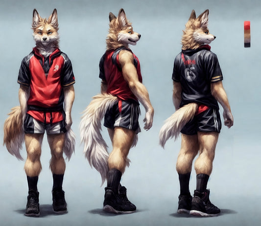 UNIQUE Premium Furry Adopt: One-of-a-Kind | Oil Painting Furry Reference Sheet | Digital Print | Highly Detailed | Carefully Painted | FURRY My Store