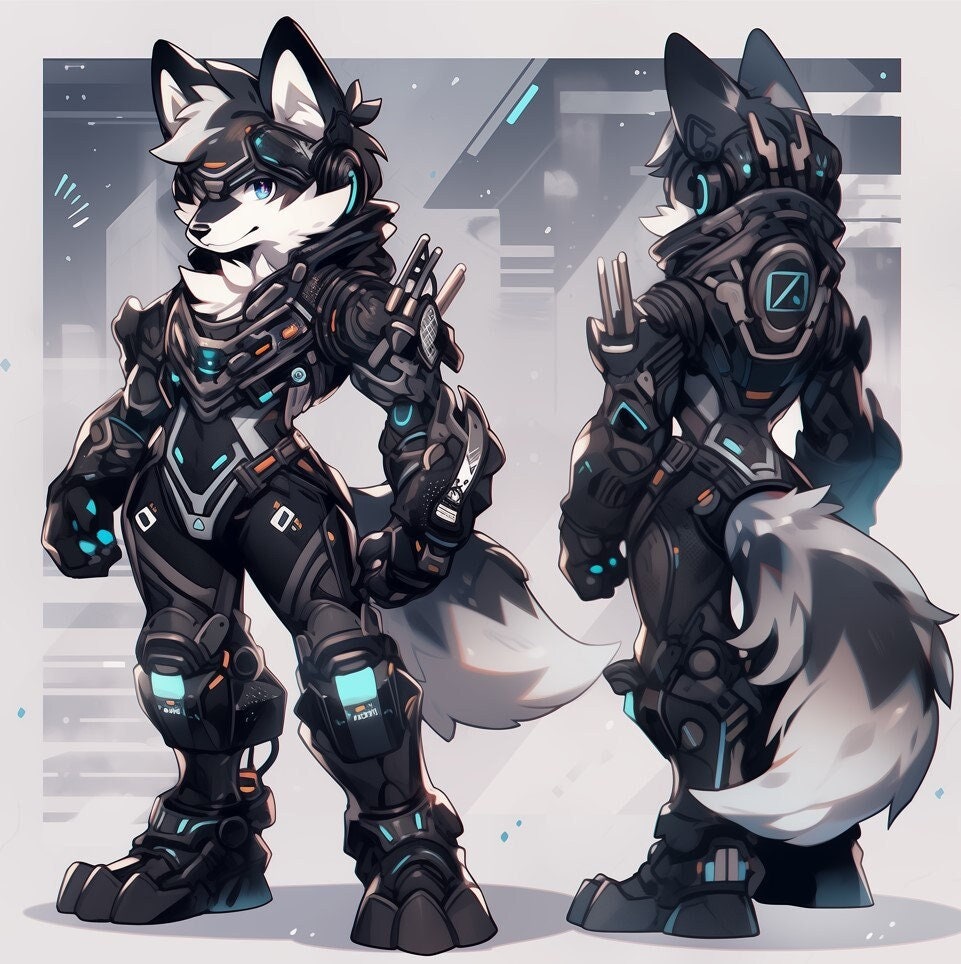 EXCLUSIVE 3-in-1 Protogen Adopt: Mark I, Mark II and Battle Armor (depicted in images)  17th Nov - Protogen Mifune Only 1 will EVER be sold My Store