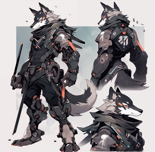 EXCLUSIVE 3-in-1 Protogen Adopt: Mark I, Mark II and Battle Armor (depicted in images)  16th Nov - Protogen Laiko Only 1 will EVER be sold My Store